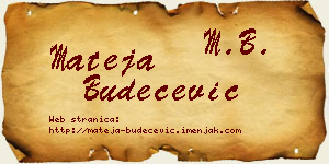 Mateja Budečević vizit kartica